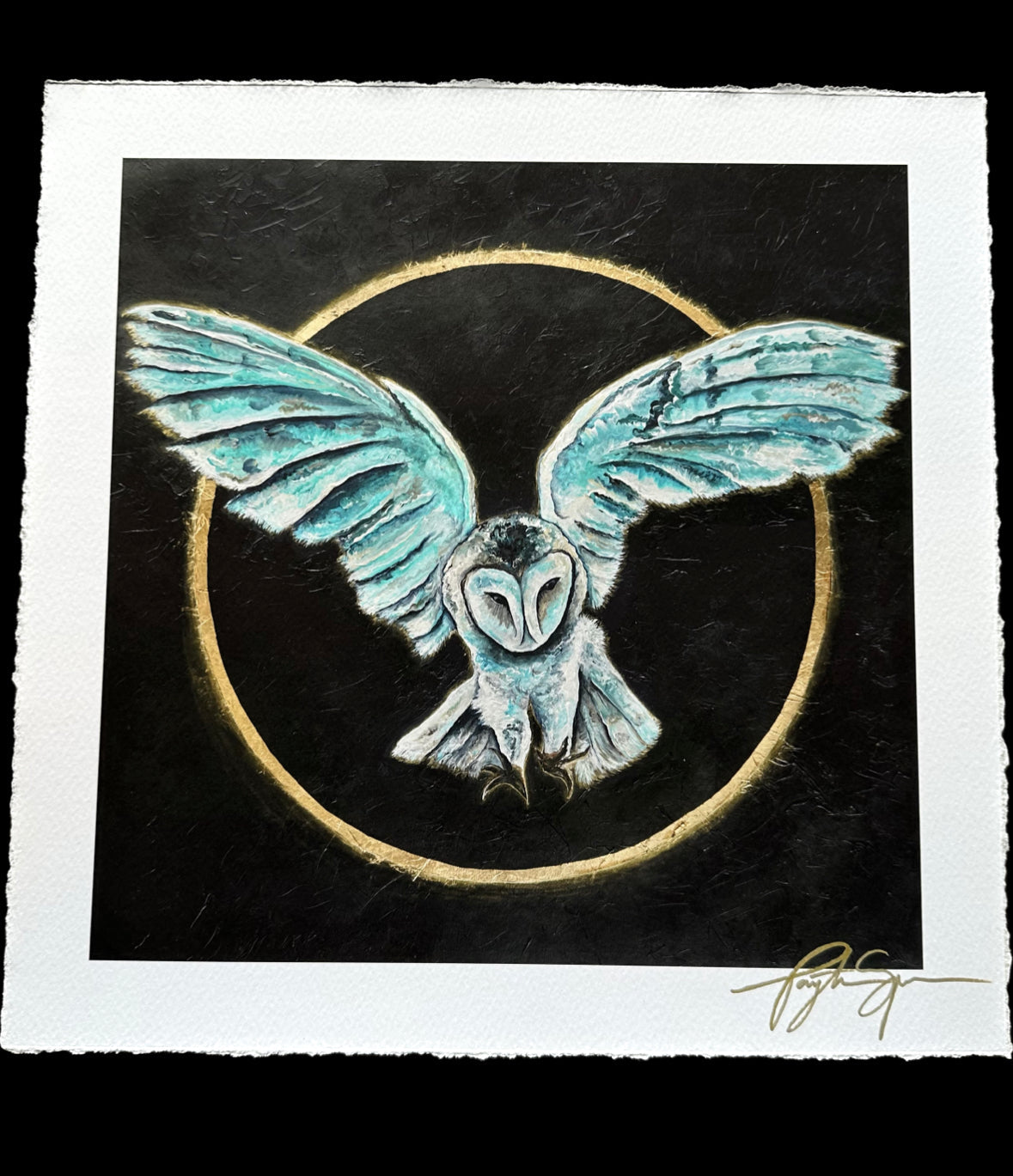 Embellished 20 x 20 Sapience Owl Print