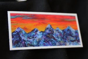 Teton Mountain Range Sticker